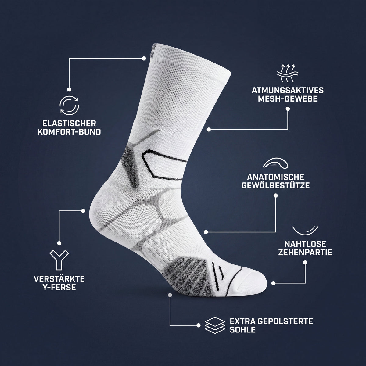 SALVOX Funktions-Arbeitssocken BASE™ Mid One Size